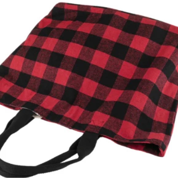 Plaid Bag Red & Black Checkered Tote Bag NWT
L: 14.5" W:22" Handle H:6" W 8” - Picture 7 of 9